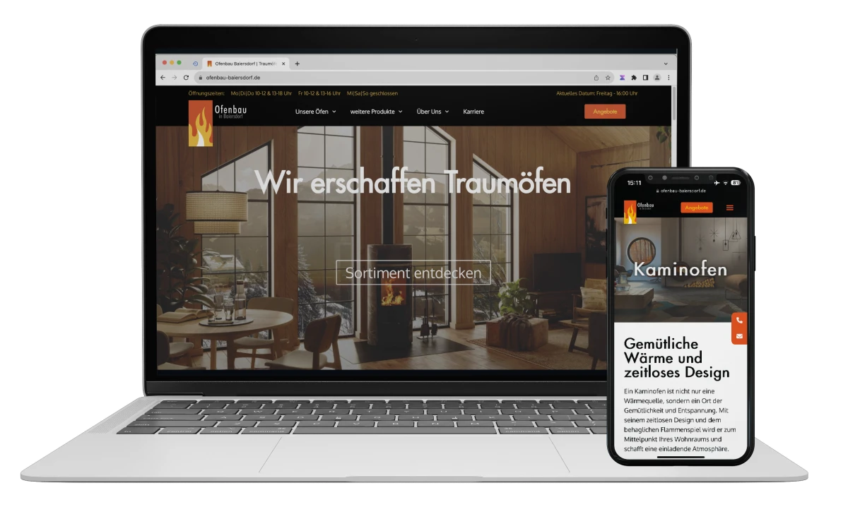 Webprojekt Ofenbau-Baiersdorf Webseite